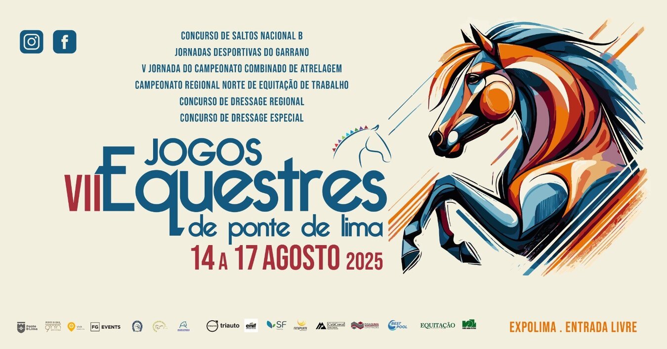 Cartaz VII Jogos Equestres de Ponte de Lima