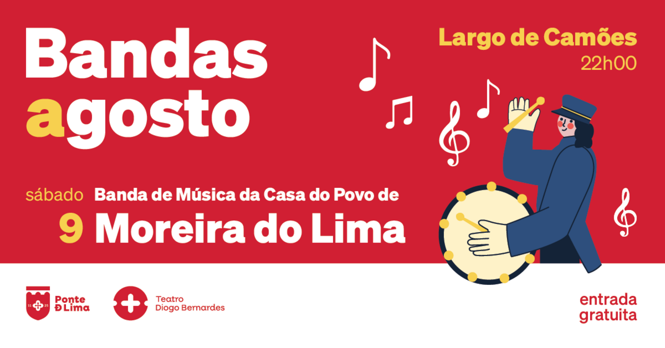 Cartaz da Banda de Música da Casa do Povo de Moreira do Lima