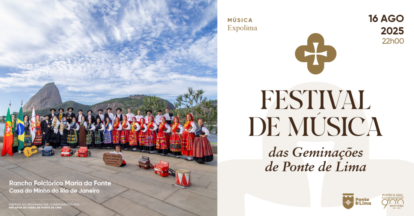 Cartaz Festival de Música das Geminações de Ponte de Lima | Rio de Janeiro