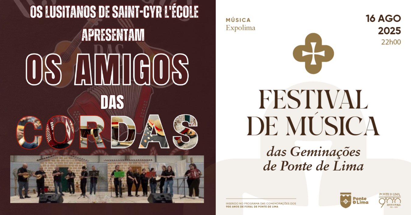 Cartaz Festival de Música das Geminações de Ponte de Lima | Saint-Cyr l’École