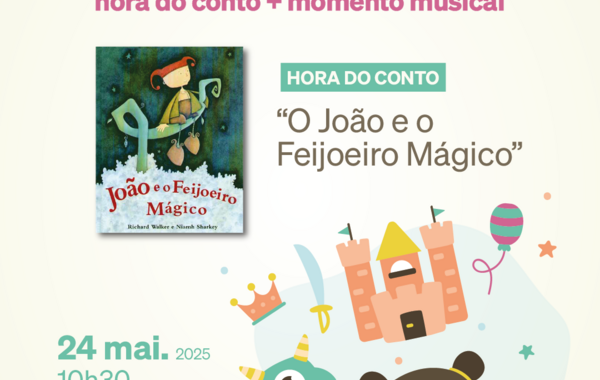 Cartaz Leituras Encantadas para Bebés e Crianças na Biblioteca Municipal