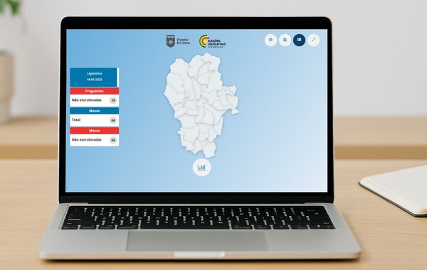 Plataforma dos resultados eleitorais em tempo real
