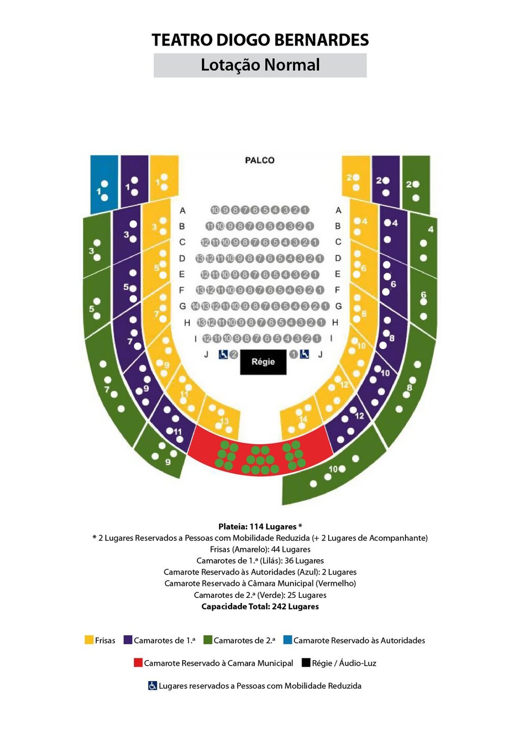 Planta de Lota&ccedil;&atilde;o Normal do Teatro