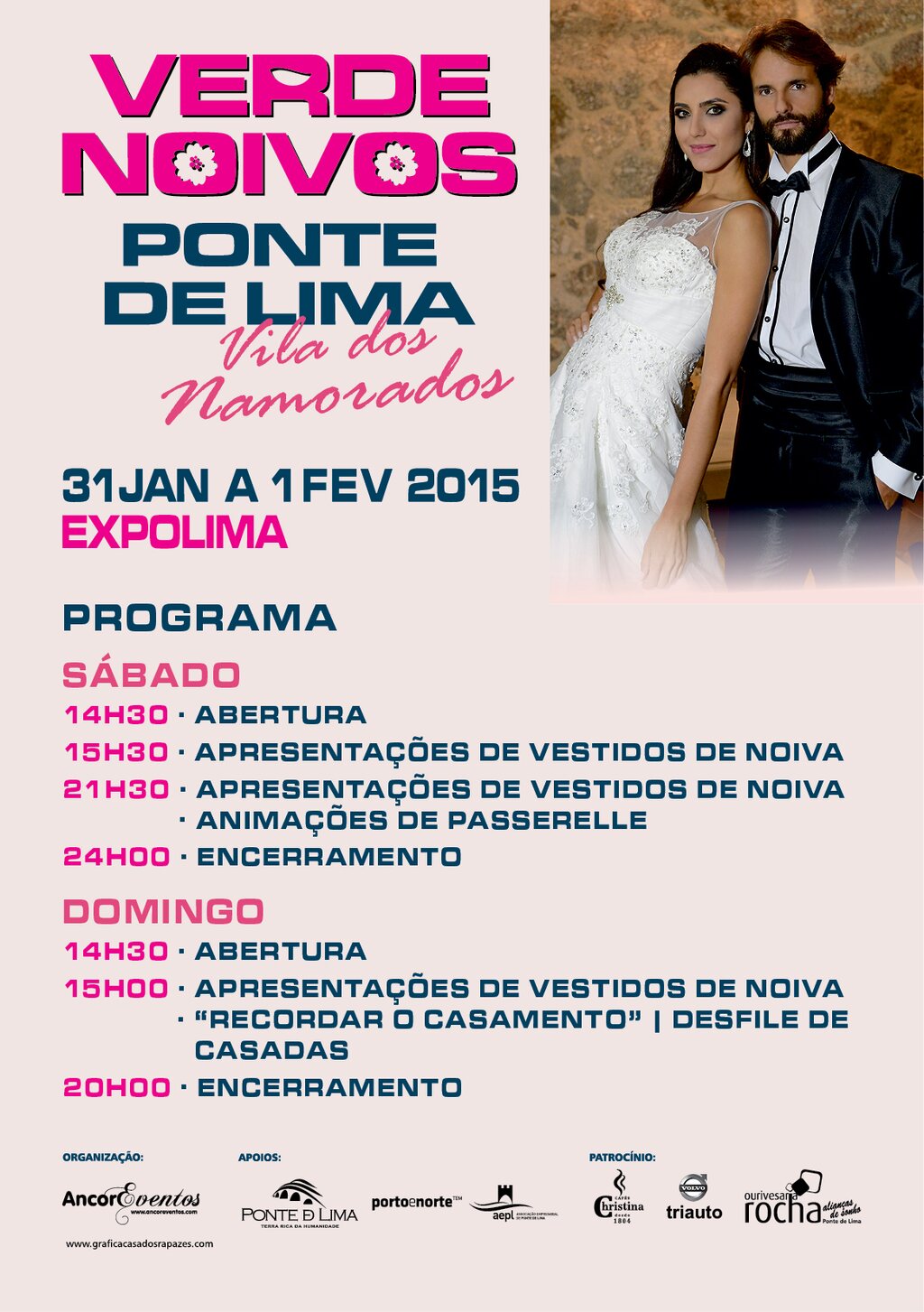 Programa - Verde Noivos em Ponte de Lima | 31 de janeiro a 1 de fevereiro