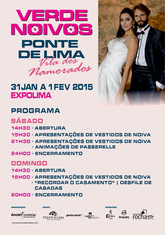 Programa - Verde Noivos em Ponte de Lima | 31 de janeiro a 1 de fevereiro