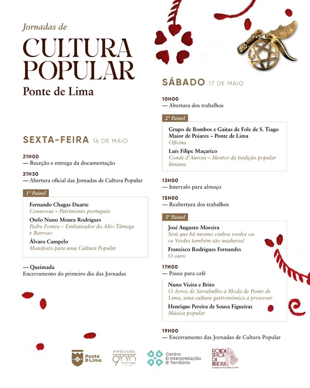 Programa das Jornadas de Cultura Popular