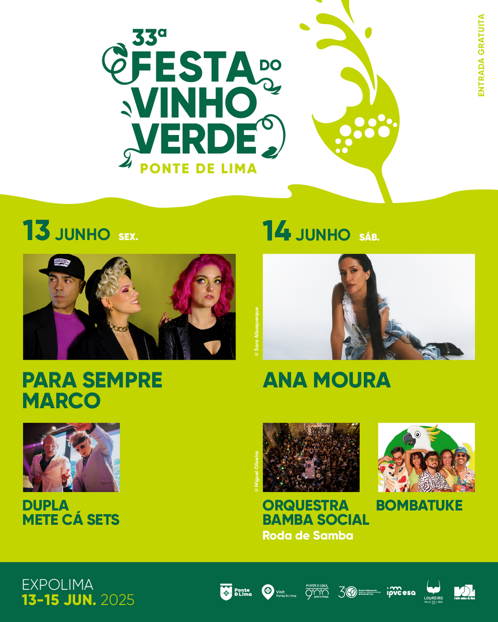Programa&ccedil;&atilde;o Musical 33.&ordf; Festa do Vinho Verde