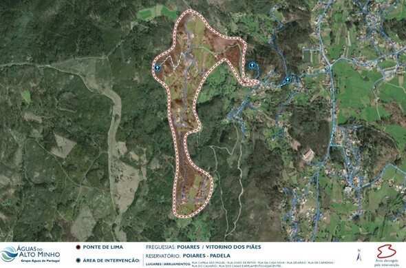 &Aacute;rea de interven&ccedil;&atilde;o nas freguesias de Poiares e Vitorino dos Pi&atilde;es
