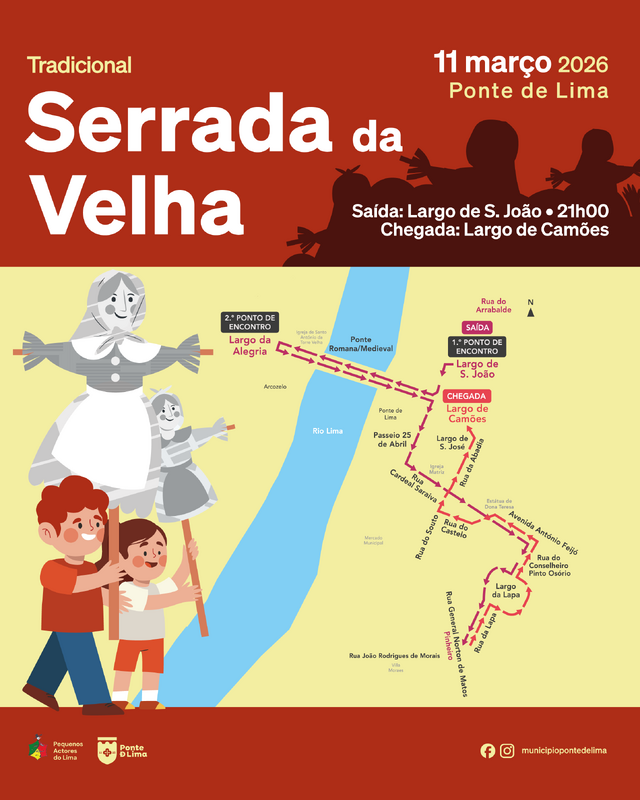 Mapa do trajeto da Serrada da Velha