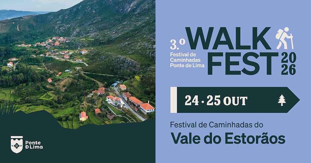 Cartaz Walkfest - Festival de Caminhadas do Vale do Estor&atilde;os