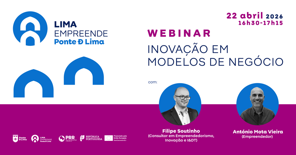 Cartaz Webinar 'Inova&ccedil;&atilde;o em Modelos de Neg&oacute;cio'